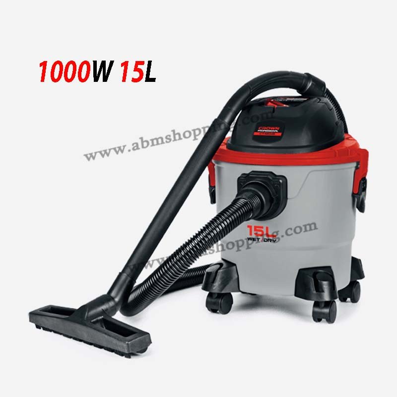 Aspirateur Industriel 1000W 15L Pour Aspiration Sèche/Humide Avec Fonction Soufflage | CROWN CT42045