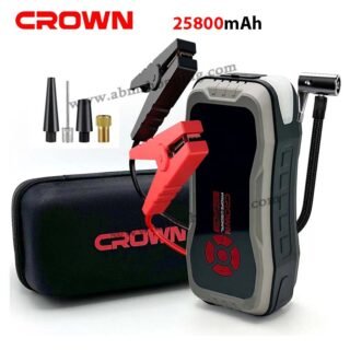 Booster De Batterie Portatif 4En1 4000A 10 Bar 25800mAh | CROWN CT37042