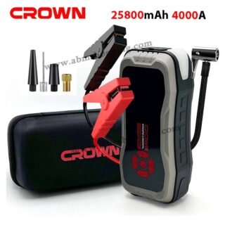 Booster De Batterie Portatif 4En1 4000A 10 Bar 25800mAh | CROWN CT37042