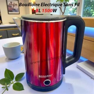 Bouilloire Electrique Sans Fil En Acier Inoxydable 1.8L 1500W | SONASHI SKT-1817