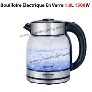 Bouilloire Électrique En Verre 1.8L 1500W Éclairage LED | SONASHI SKT-1819