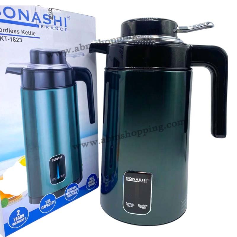 Bouilloire Électrique Sans Fil 1.8L 1500W En Inox | Sonashi SKT-1823 – Image 2