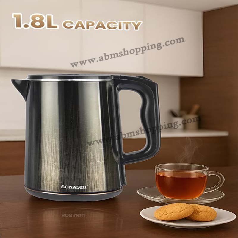 Bouilloire Electrique Sans Fil 1,8L 1500W En Acier Inoxydable | SONASHI SKT-1818 – Image 2