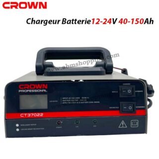 Chargeur Batterie 12-24V 40-150Ah LCD | CROWN CT37022