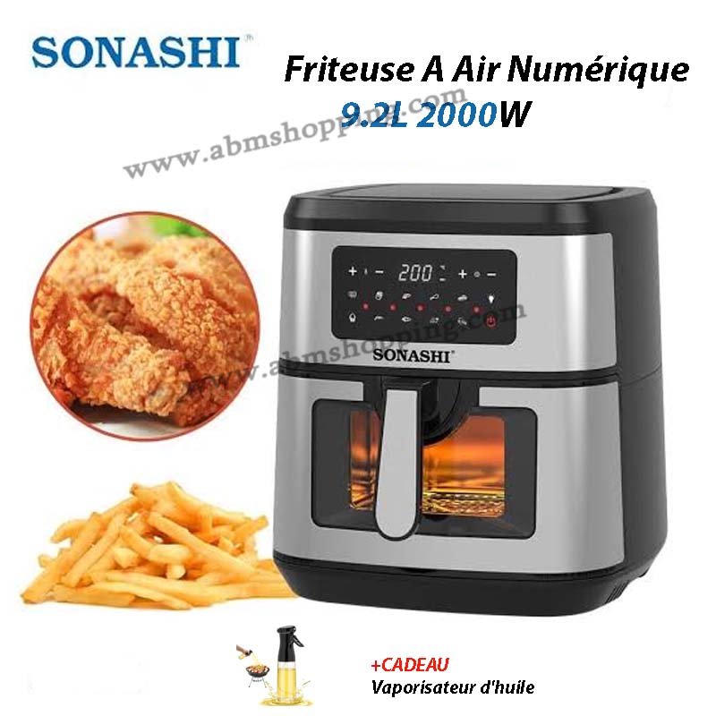 Friteuse A Air Numérique 9.2L 2000W 8 Programmes |SONASHI SAF-920
