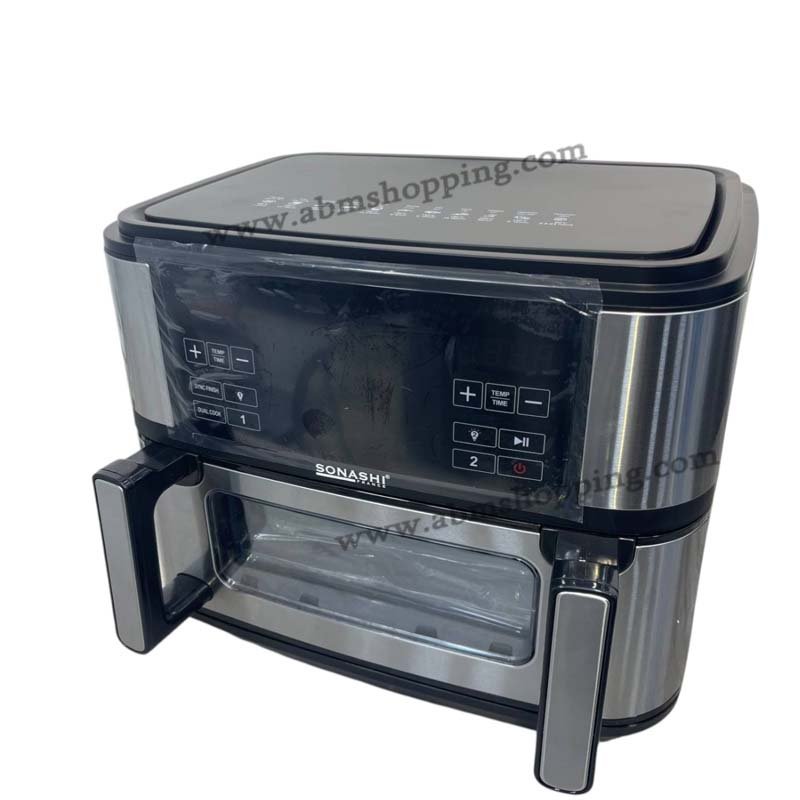 Friteuse A Air Numérique Double Bac 10,5L 2600 W Digital Multiprogrammes | Sonashi SAF-115 – Image 2