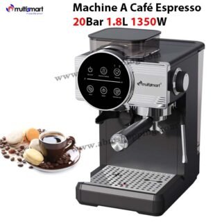 Machine A Café Espresso Automatique 3En1 Lait Et Café Cappuccino 20Bar 1.8L 1350W | Multismart MS-CF1201