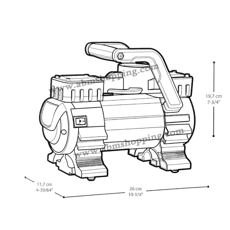 Mini Compresseur De Véhicule Professional 250W 12V | CROWN CT36036 – Image 6