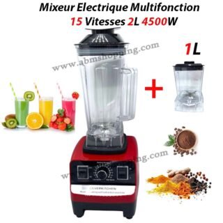 Blender Mixeur Electrique Multifonction 15 Vitesses 2L 4500W | SILVERKITCHEN SK-9120