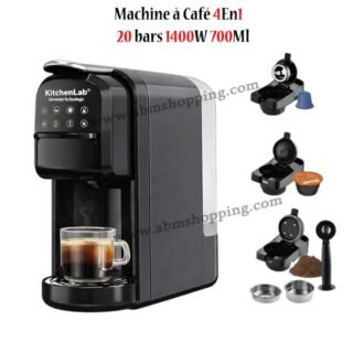 Machine à Café 4en1 20 bars 1400W 700Ml  | KitchenLab KT-CM-005