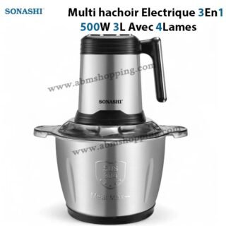 Multi hachoir Electrique 3En1 500W 3L Avec 4Lames | Sonashi SMC-24S