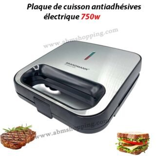 Plaque de cuisson antiadhésives électrique 750 w | BRANDMANN BR-SM-010