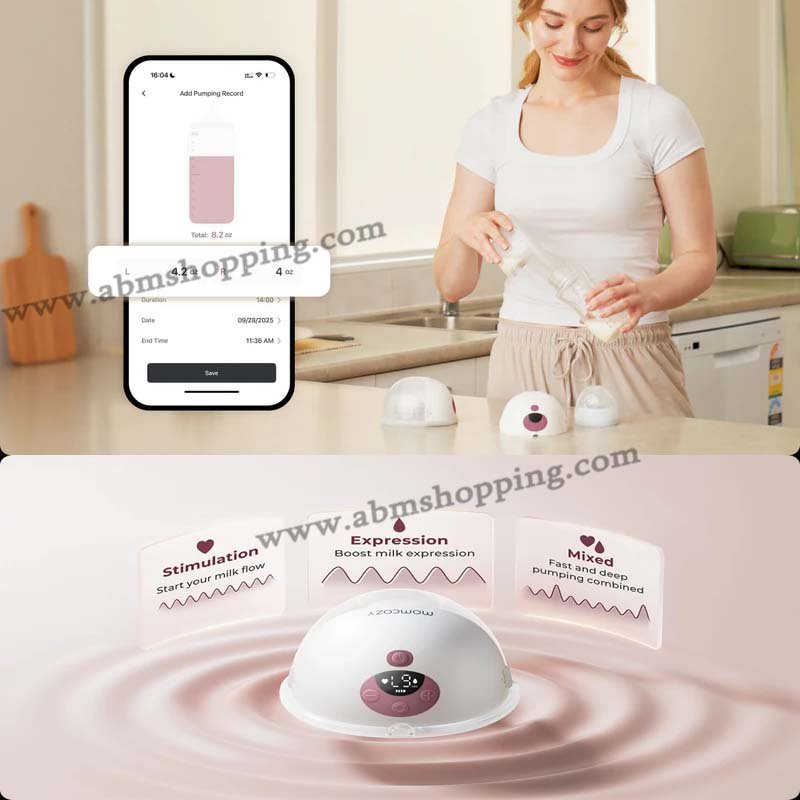 Tire-lait électrique mains libres avec contrôle via application | Momcozy M5 Smart – Image 2