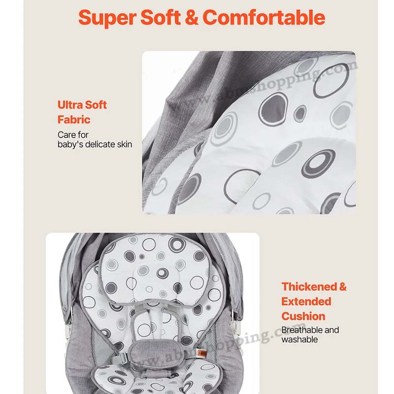 Balancelle Bébé Électrique Multifonction 15kg avec Musique et Inclinaison Réglable | Tinylo – Image 5