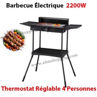 Barbecue Électrique Sur Pied 2200W Thermostat Réglable 4 Personnes | VALBERG VAL-EL2200