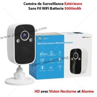 Caméra de Surveillance Extérieure Sans Fil WiFi Batterie 5000mAh HD avec Vision Nocturne et Alarme | O-KAM Pro