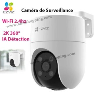 Caméra de Surveillance Wi-Fi 2.4hz Double Objectif 2K 360° IA Détection | EZVIZ H8c Pro