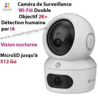 Caméra de Surveillance Wi-Fi 6 Rotation 360° Double Objectif 2K+ | EZVIZ  H7c Dual