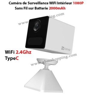 Caméra de Surveillance WiFi Intérieur 1080P sans Fil sur Batterie 2000mAh WiFi 2.4Ghz TypeC | EZVIZ CB2