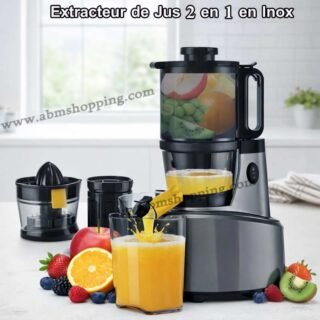 Extracteur de Jus 2 en 1 en Inox Haute Qualité | Multismart MS-JC4102