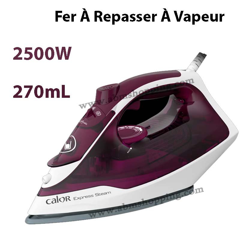 Fer À Repasser À Vapeur 2500W 270mL Avec Chauffe Rapide Et Semelle Céramique | Calor FV2835C0