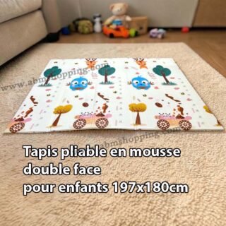 Tapis pliable en mousse double face pour enfants 197x180cm