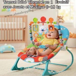 Transat Bébé Vibrant 2 en 1 Évolutif avec Jouets et Musique 0-18 kg | FitchBaby