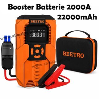 Booster Batterie 2000A Compresseur De Voiture 10 Bar Power Bank 22000mAh 3LED avec pochette | BEETRO BE0192