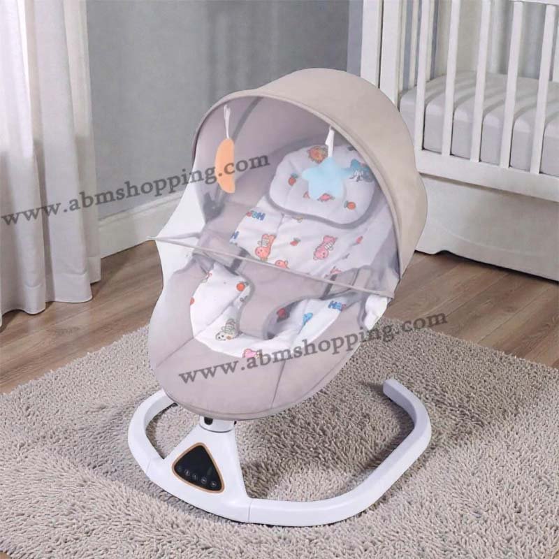 Balancelle Bébé Électrique Avec Télécommande et Bluetooth | Baby Rocking Chair – Image 2