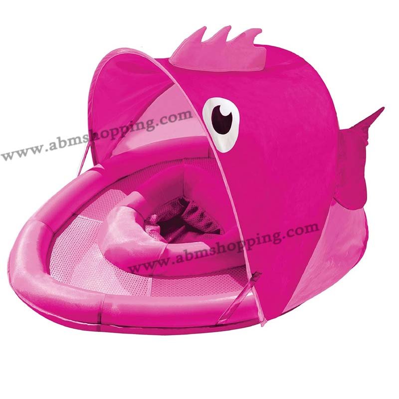 Bouée Bébé Poisson Rose avec Pare-Soleil UPF 30 6-18 mois | Play Max K16009 – Image 2