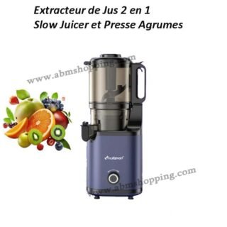Extracteur de Jus 2 en 1 Slow Juicer et Presse Agrumes  | Multismart MS-JC4011