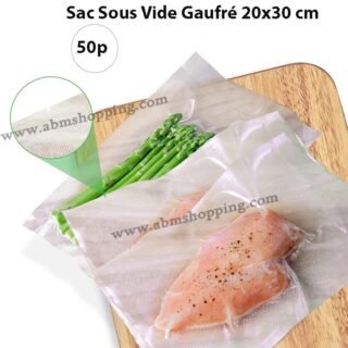 Sac Sous Vide Gaufré 20x30 cm Lot de 50 Pièces