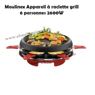 Appareil à raclette grill 6 personnes 2 en1 2600W | Moulinex RE151512