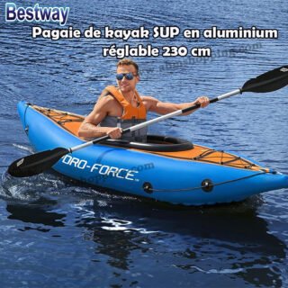 Pagaie de kayak SUP en aluminium réglable 230 cm Hydro-Force | bestway