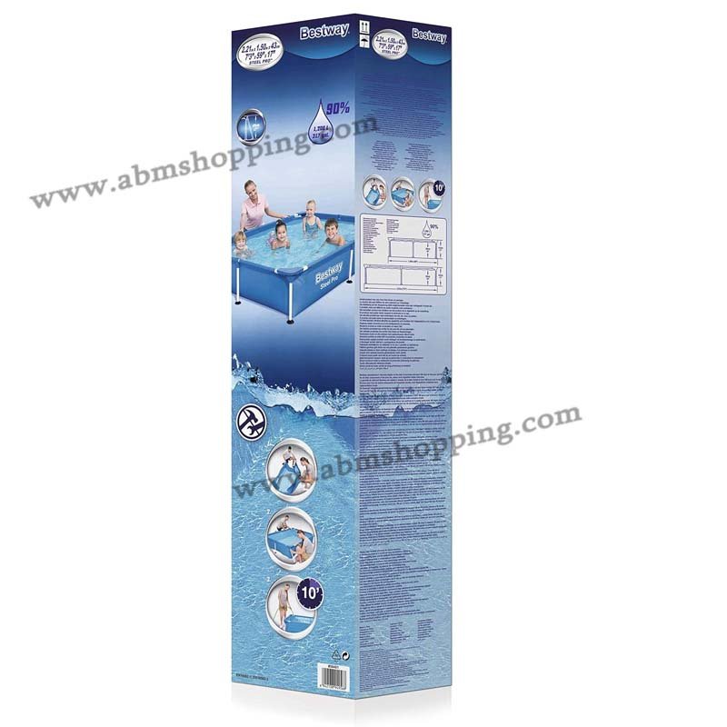 Piscine Hors Sol Tubulaire Rectangulaire Steel Pro 221x150x43cm | bestway – Image 4
