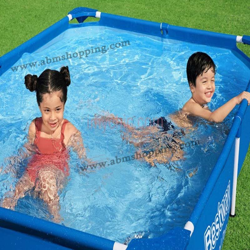 Piscine Hors Sol Tubulaire Rectangulaire Steel Pro 221x150x43cm | bestway – Image 2