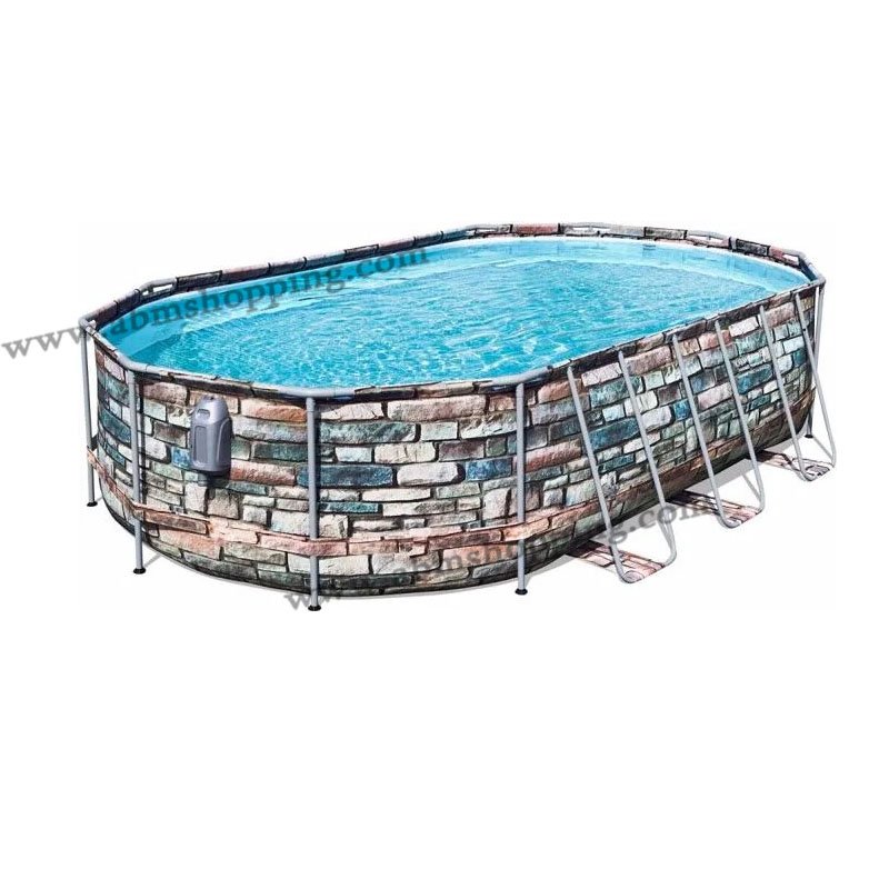 Piscine hors sol ovale Power Steel 610x366x122 cm | bestway – Image 2