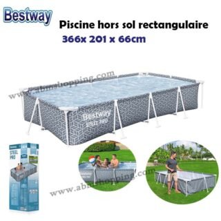 Piscine hors sol rectangulaire 366x 201 x 66cm | Bestway 561FT
