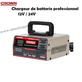 Chargeur de batterie professionnel 12V / 24V | CROWN CT37023