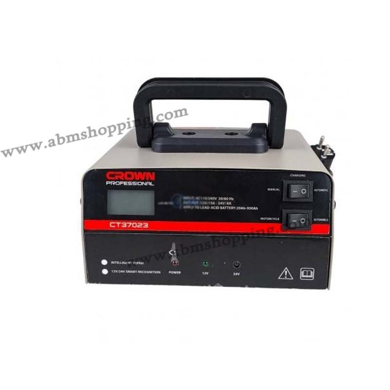 Chargeur de batterie professionnel 12V / 24V | CROWN CT37023 – Image 2
