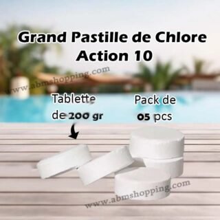 Grand Pastille Chlore Action 10 Tablette de 200g - Pack de 05 pcs | Prior