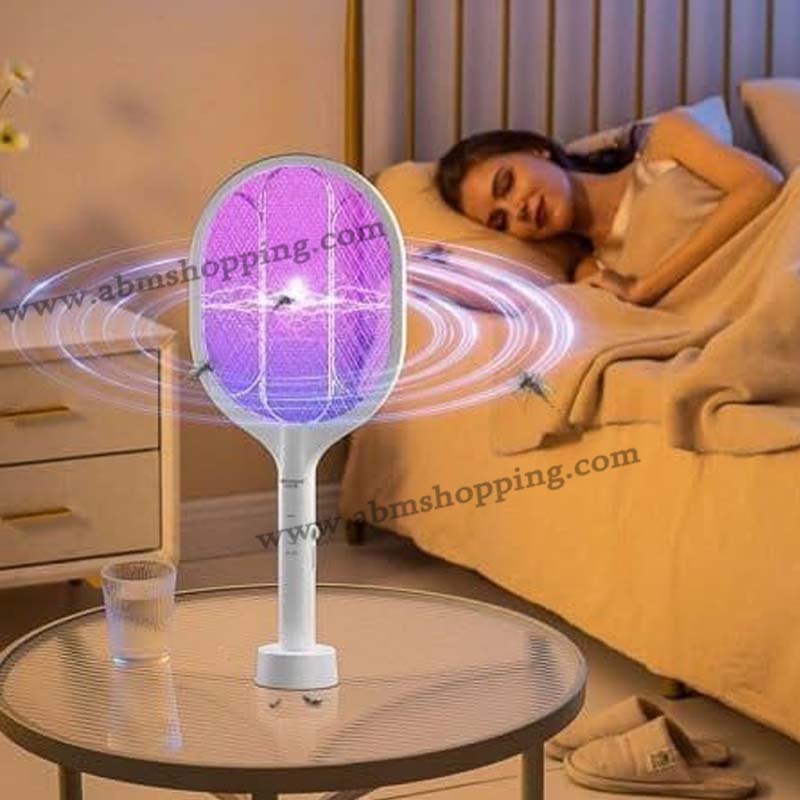 Raquette Électrique Anti-Moustiques Rechargeable avec Base et Piège UV | StarMax SM-618 – Image 3