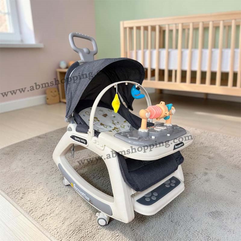 Transat d'apprentissage musical multifonction 5 en 1 avec table d'activités pour bébé – Image 12