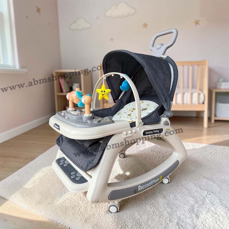 Transat d'apprentissage musical multifonction 5 en 1 avec table d'activités pour bébé